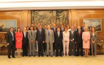 La Junta de gobierno de la FEMP recibida por el Monarca en septiembre de 2012